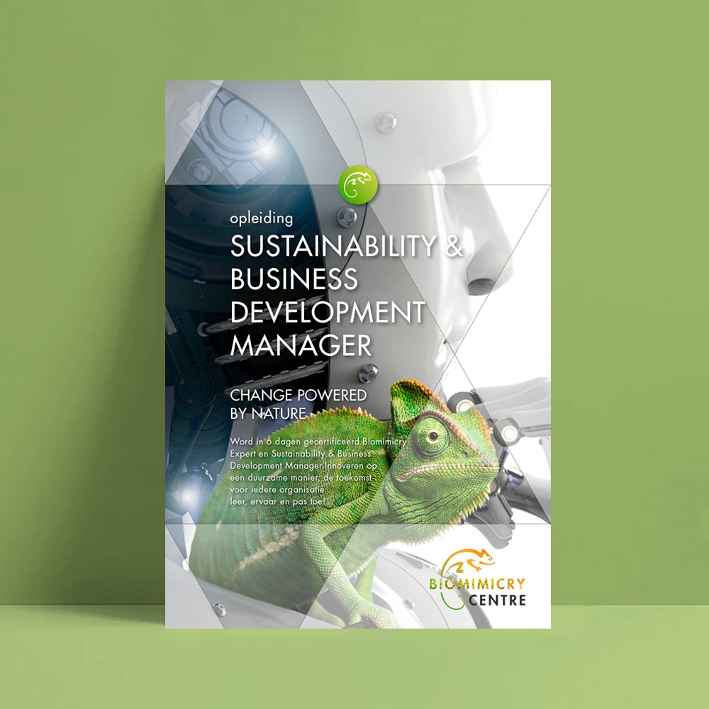  ontwerp folders en certificaten Biomimicry Centre • Jeanne design • grafisch ontwerp Arnhem